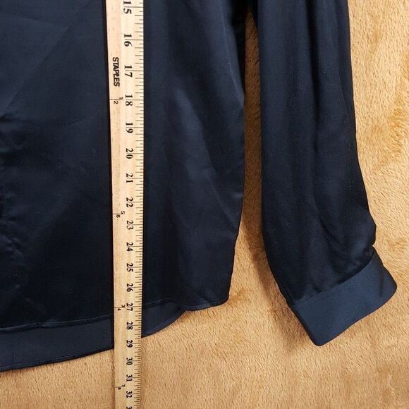 HELMUT LANG Shirt Mens XS Black Button Up Long Sleeve Pocket EPAULETTE $395 - Picture 9 of 10